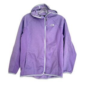 The North Face Full Zip Hooded Jacket Girl Size XL 18 Purple